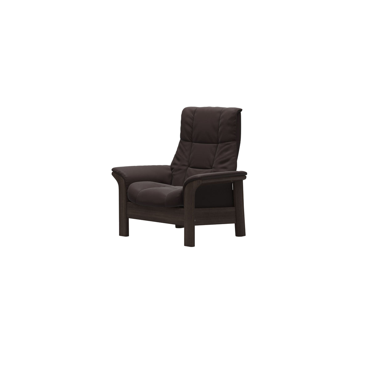 Stressless Windsor High Back Chair in Paloma Chocolate, Wenge, side view