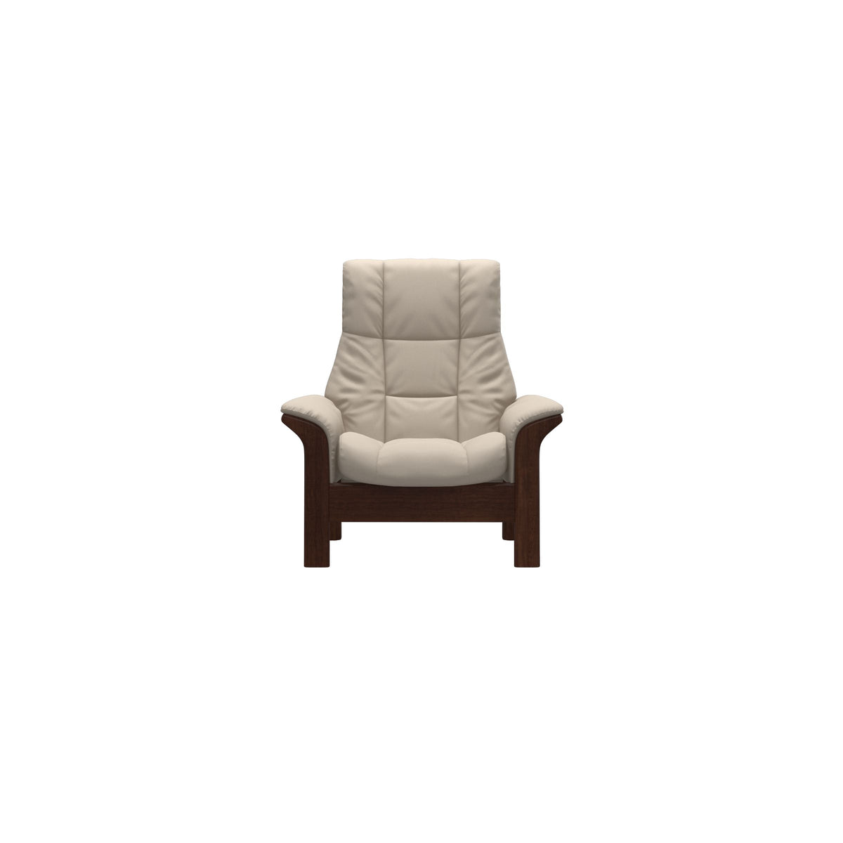 Stressless Windsor High Back Chair in Paloma Fog, Brown, front view