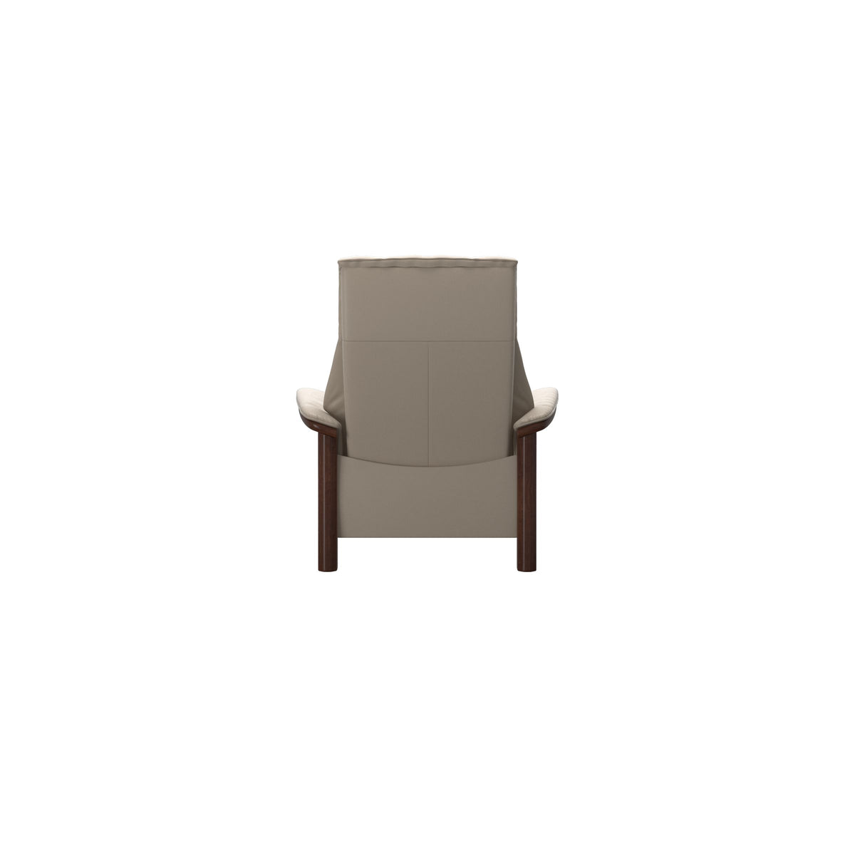 Stressless Windsor High Back Chair in Paloma Mushroom, Brown, rear three-quarter view
