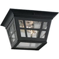 Herrington Two Light Flush Mount — Clear Seeded