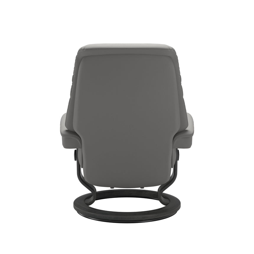 Sunrise Recliner - Classic Base - Paloma Silver Grey - Grey Wood