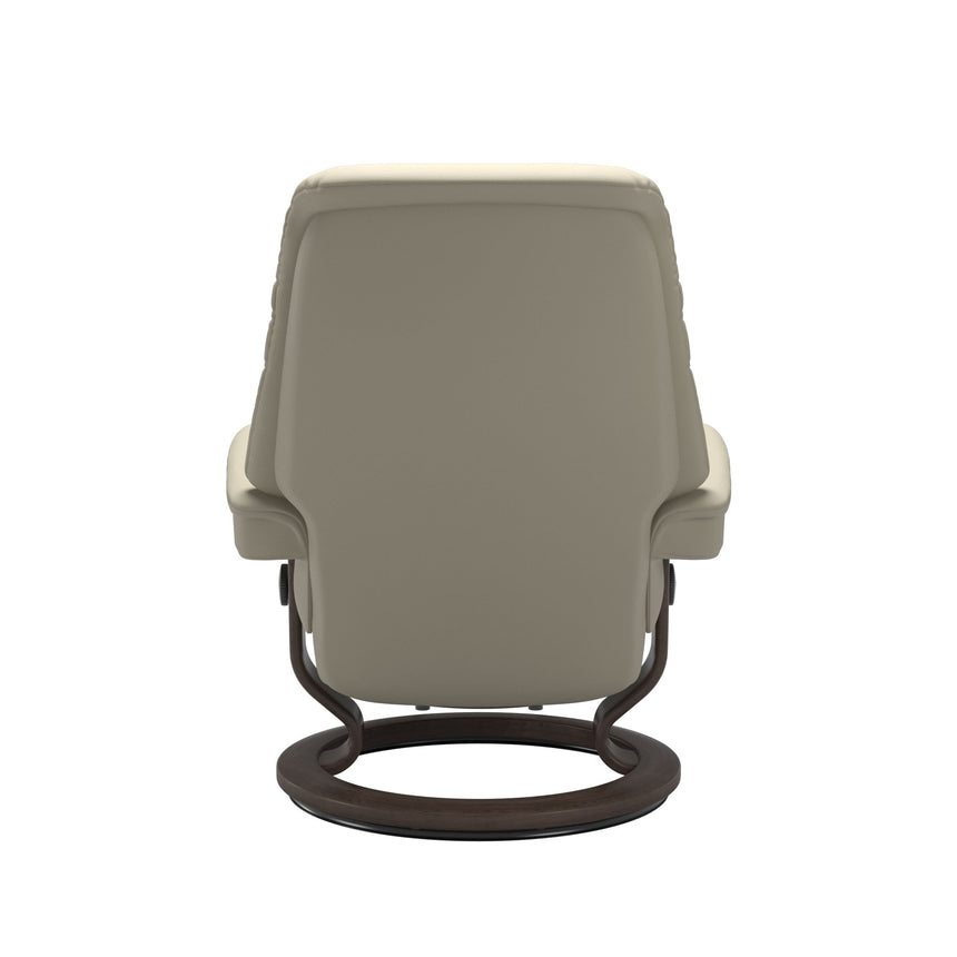 Sunrise Recliner - Classic Base - Paloma Light Grey - Wenge Wood