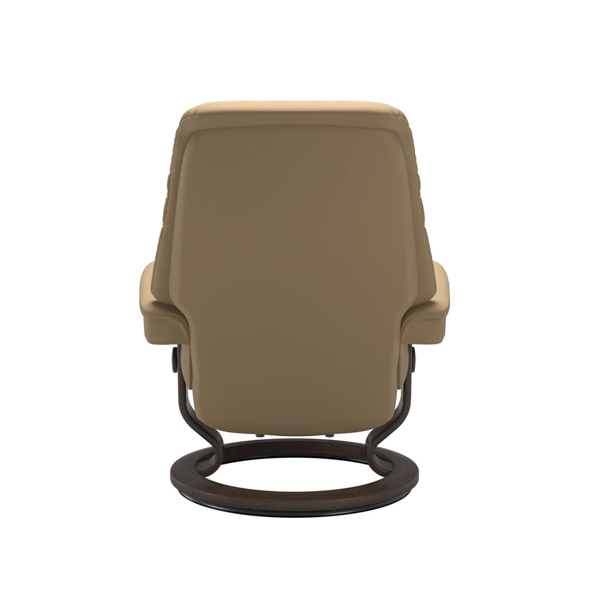 Sunrise Recliner - Classic Base - Paloma Sand - Wenge Wood