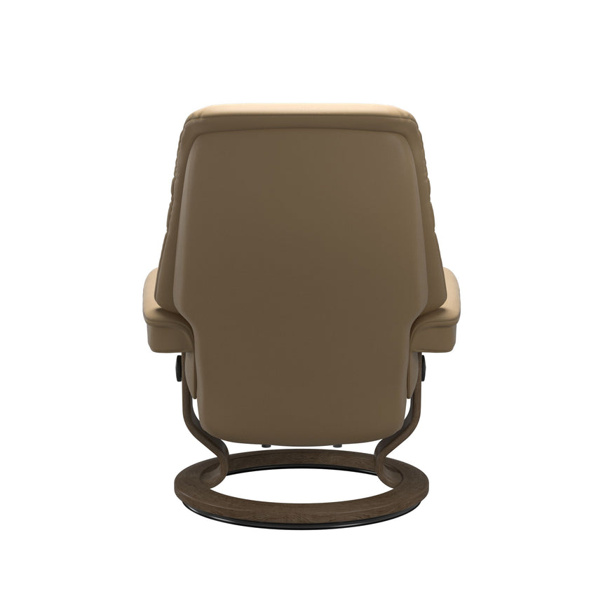 Sunrise Recliner - Classic Base - Paloma Sand - Smoked Oak Wood