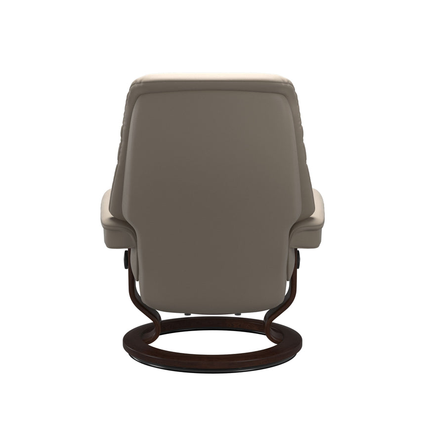 Sunrise Recliner - Classic Base - Paloma Mushroom - Brown Wood