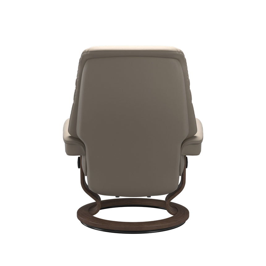 Sunrise Recliner - Classic Base - Paloma Mushroom - Walnut Wood