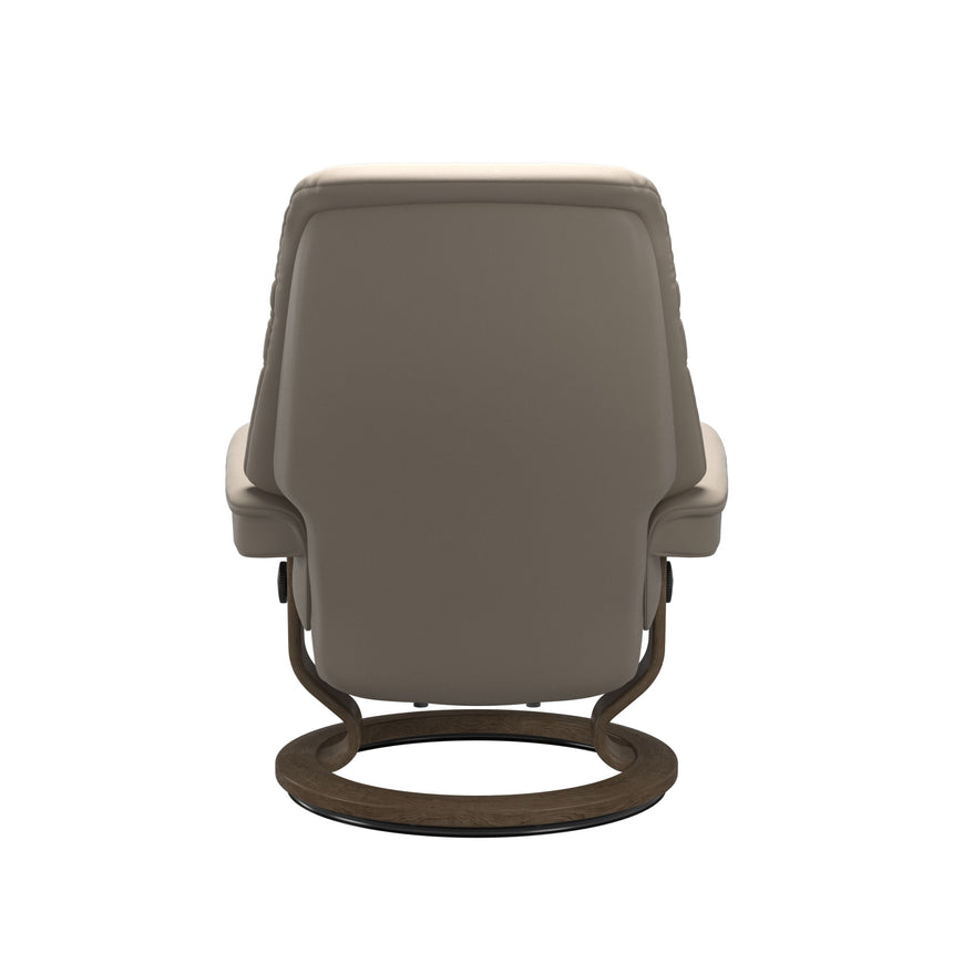 Sunrise Recliner - Classic Base - Paloma Mushroom - Smoked Oak Wood