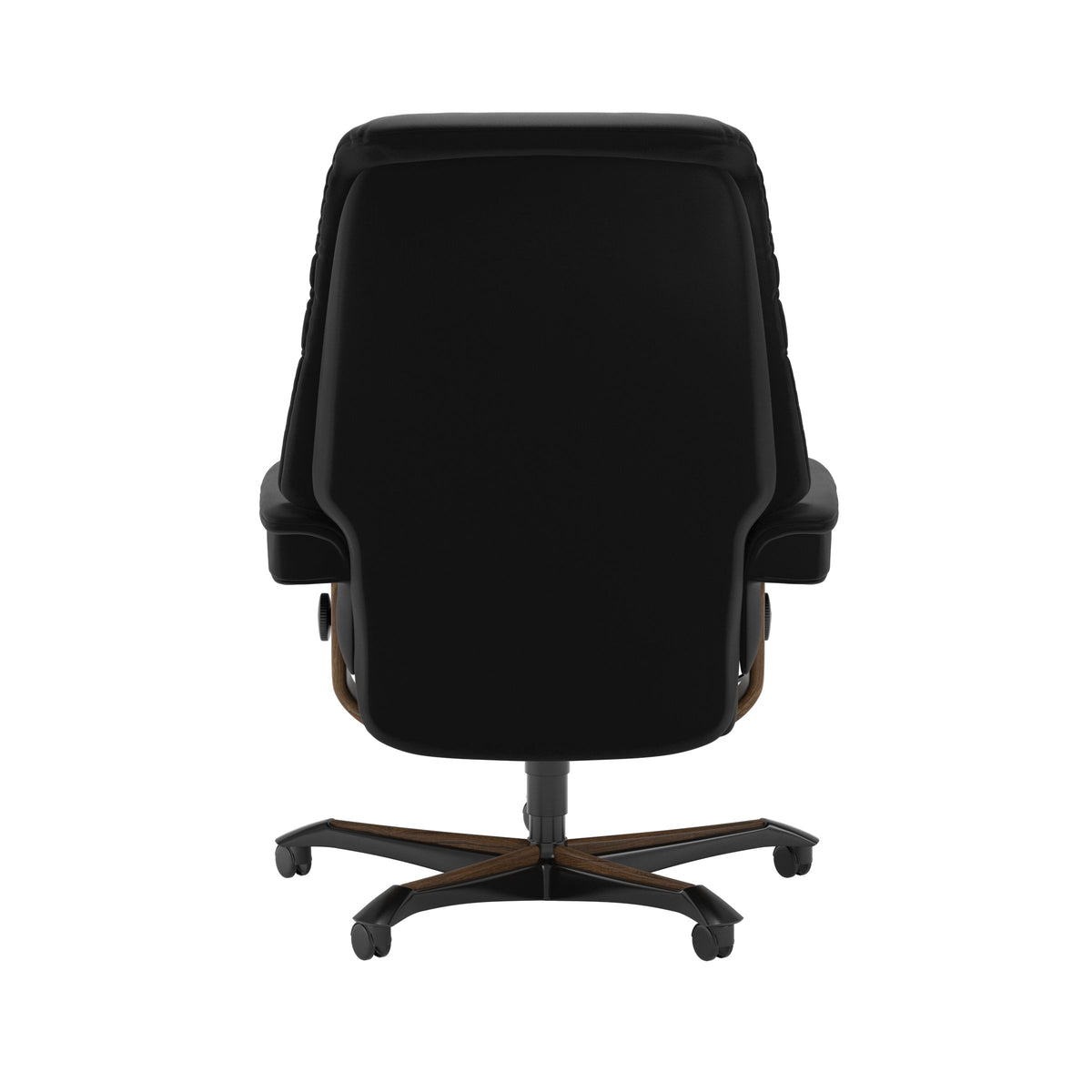 Sunrise - Office Chair - Paloma Black - Teak Wood