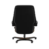 Sunrise - Office Chair - Paloma Black - Teak Wood