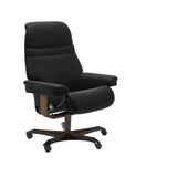 Sunrise - Office Chair - Paloma Black - Teak Wood