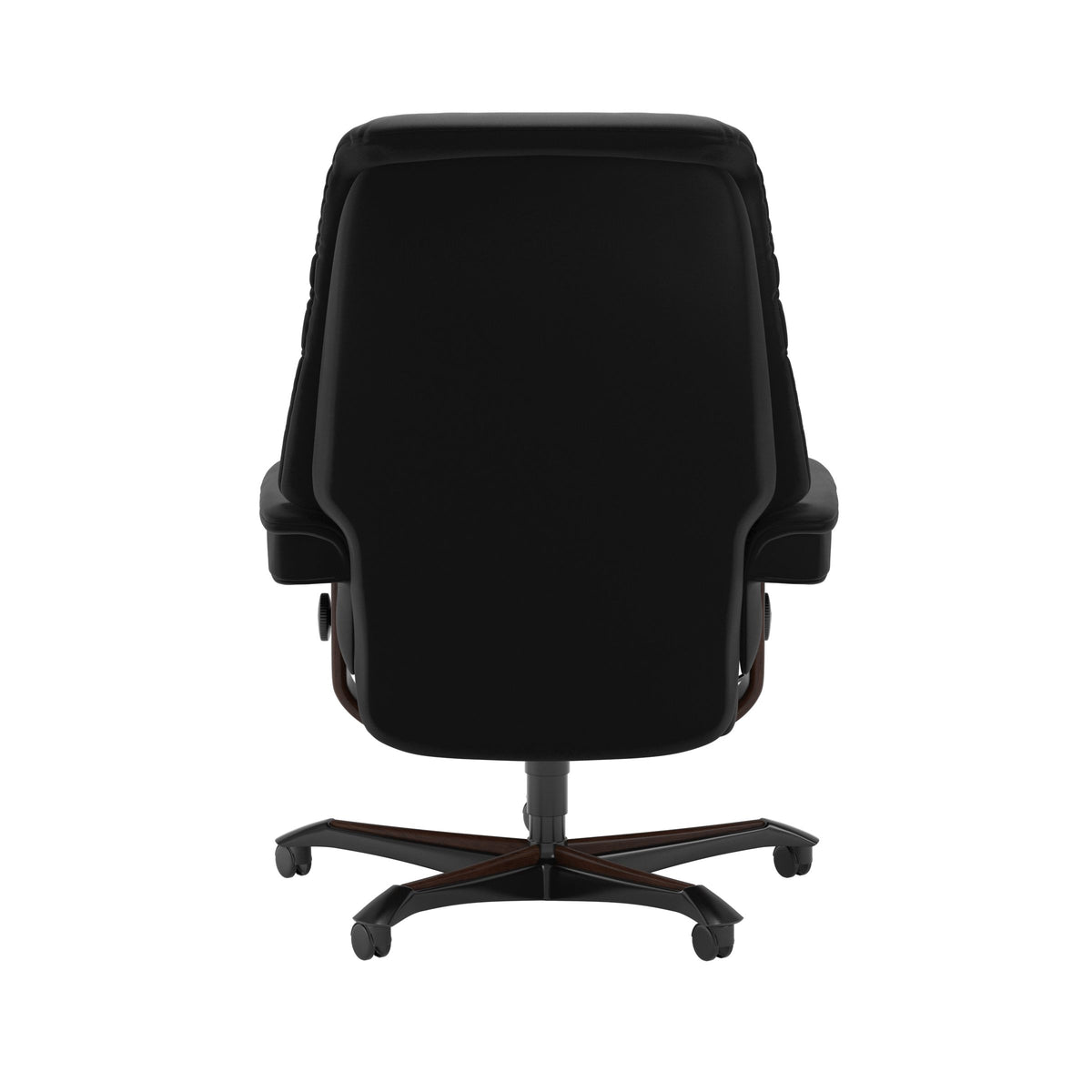 Sunrise - Office Chair - Paloma Black - Brown Wood