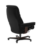 Sunrise - Office Chair - Paloma Black - Brown Wood