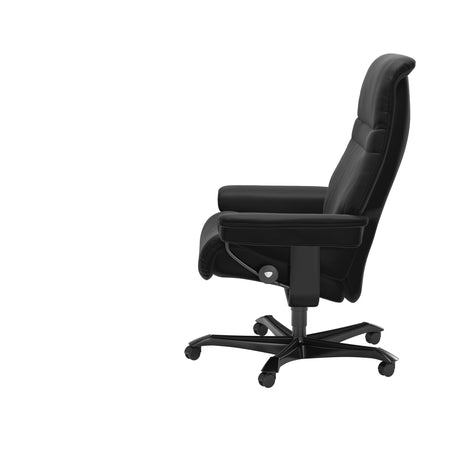 Sunrise - Office Chair - Paloma Black - Black Wood