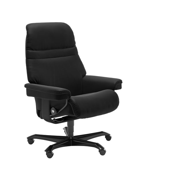 Sunrise - Office Chair - Paloma Black - Black Wood