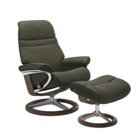 Sunrise Recliner - Signature Base - Paloma Dark Olive - Walnut Wood