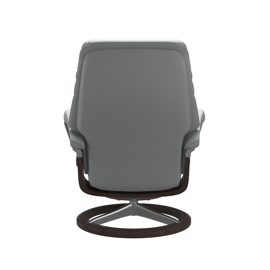 Sunrise Recliner - Signature Base - Paloma Misty Grey - Wenge Wood