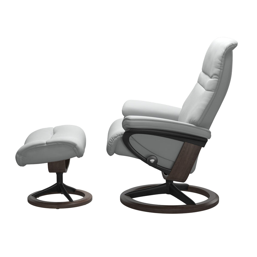 Sunrise Recliner - Signature Base - Paloma Misty Grey - Wenge Wood
