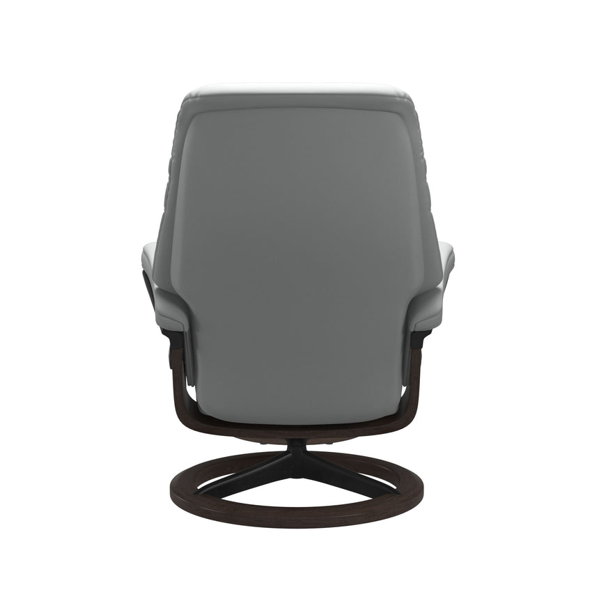 Sunrise Recliner - Signature Base - Paloma Misty Grey - Wenge Wood