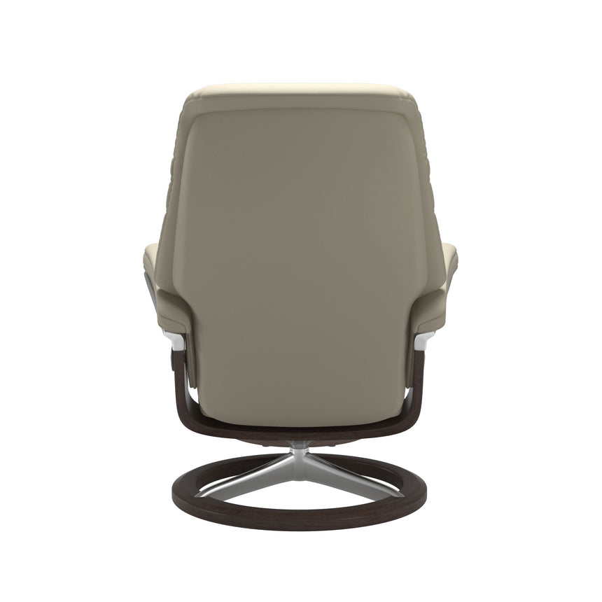 Sunrise Recliner - Signature Base - Paloma Light Grey - Wenge Wood