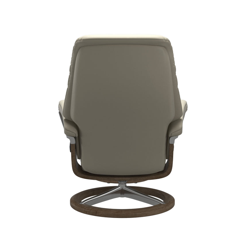 Sunrise Recliner - Signature Base - Paloma Light Grey - Smoked Oak Wood