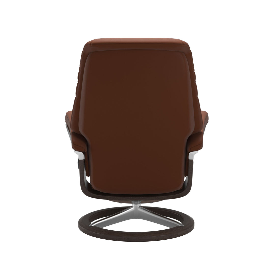Stressless Sunrise Recliner Signature Base in Paloma Copper, Wenge, back view
