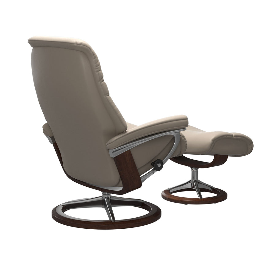 Sunrise Recliner - Signature Base - Paloma Mushroom - Brown Wood