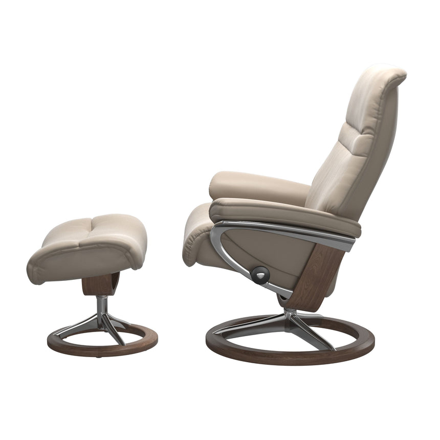 Sunrise Recliner - Signature Base - Paloma Mushroom - Walnut Wood