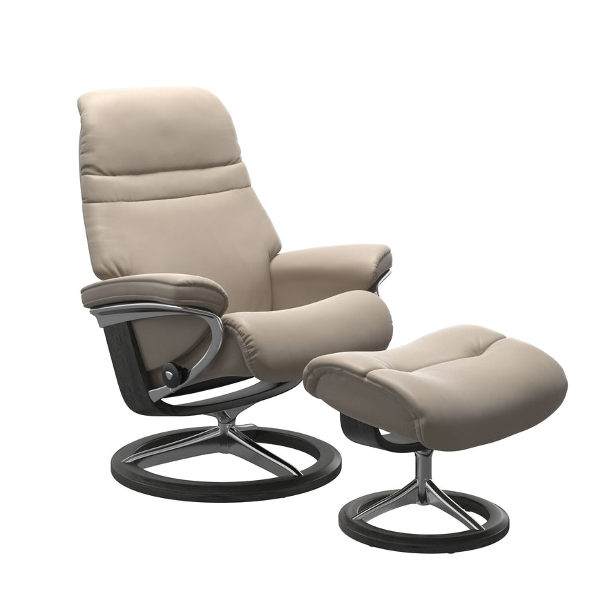 Sunrise Recliner - Signature Base - Paloma Mushroom - Grey Wood