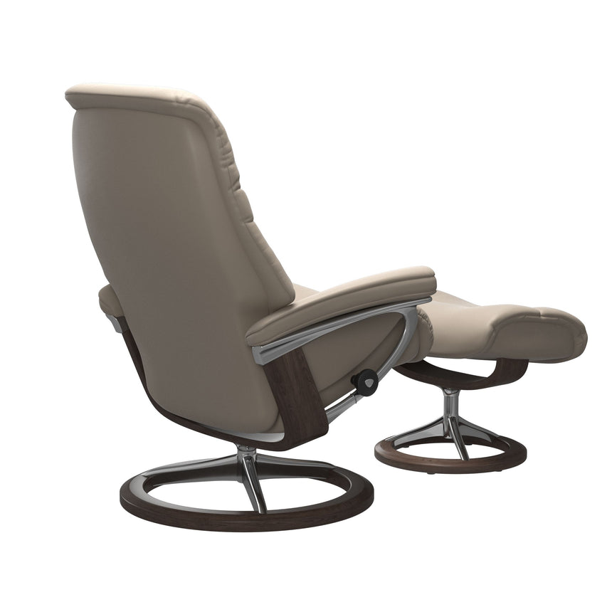 Sunrise Recliner - Signature Base - Paloma Mushroom - Wenge Wood