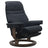 Paloma Leather Shadow Blue M/L & Walnut Base | Stressless Sunrise Classic Power Recliner - Promo | Valley Ridge Furniture