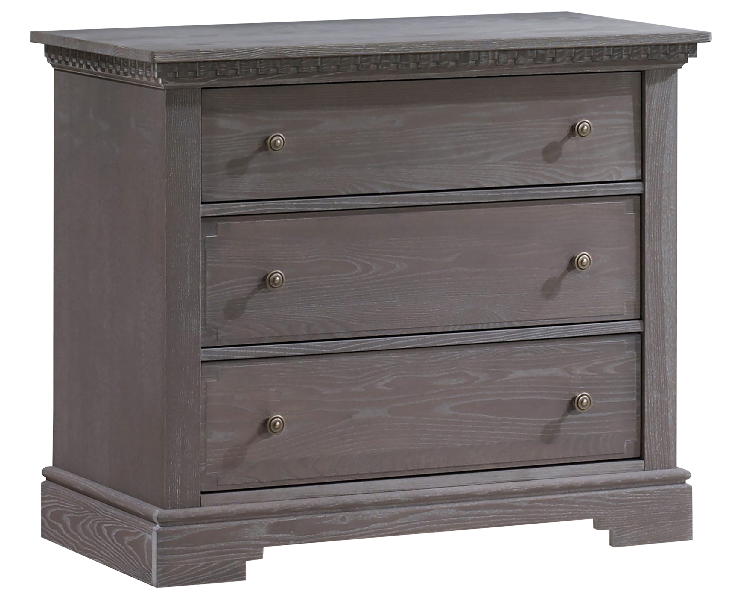 Grigio Brushed Oak | Ithaca 3 Drawer Dresser | Valley Ridge Furniture