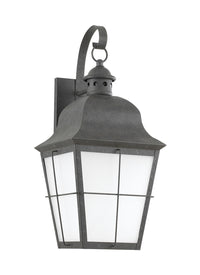 One Light Outdoor Wall Lantern — 21.00", Frosted Seeded