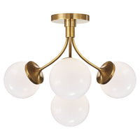 Prescott Four Light Semi Flush Mount