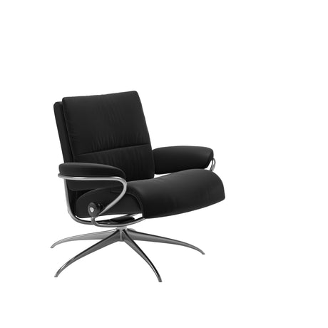 Tokyo Recliner - Low Back - Paloma Black - Polished Aluminum