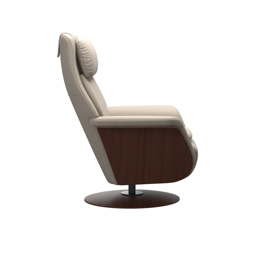 Sam Recliner - Paloma Fog - Walnut Wood