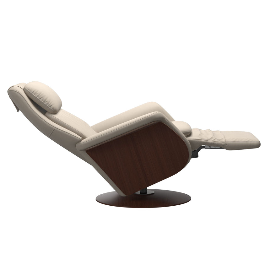 Sam Recliner - Paloma Fog - Walnut Wood