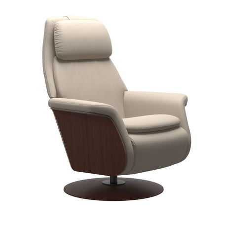 Sam Recliner - Paloma Fog - Walnut Wood