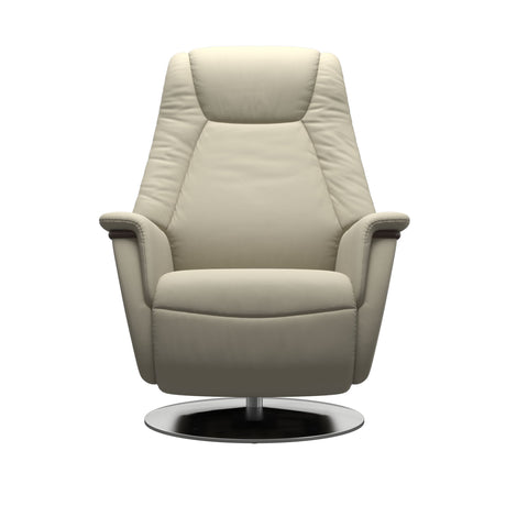 Max Recliner - Steel Base - Paloma Light Grey - Wenge Wood
