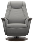 Paloma Leather Silver Grey L & Walnut Base/Arm Trim | Stressless Max Recliner | Valley Ridge Furniture