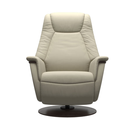 Max Recliner - Wood Base - Paloma Light Grey - Wenge Wood