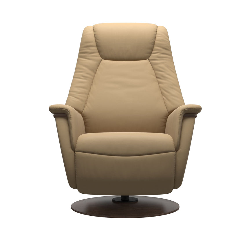 Max Recliner - Wood Base - Paloma Sand - Walnut Wood