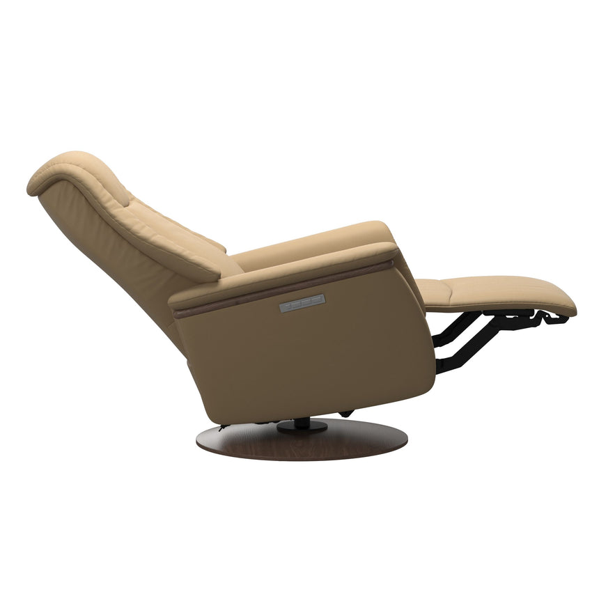 Max Recliner - Wood Base - Paloma Sand - Walnut Wood