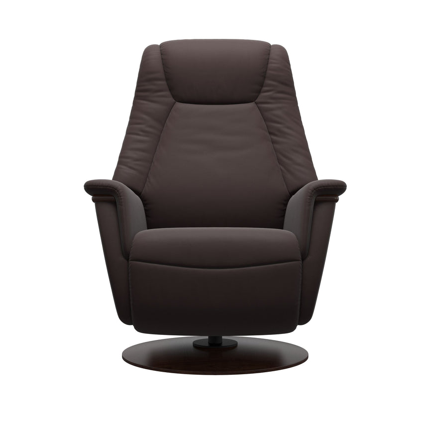 Max Recliner - Wood Base - Paloma Chocolate - Brown Wood