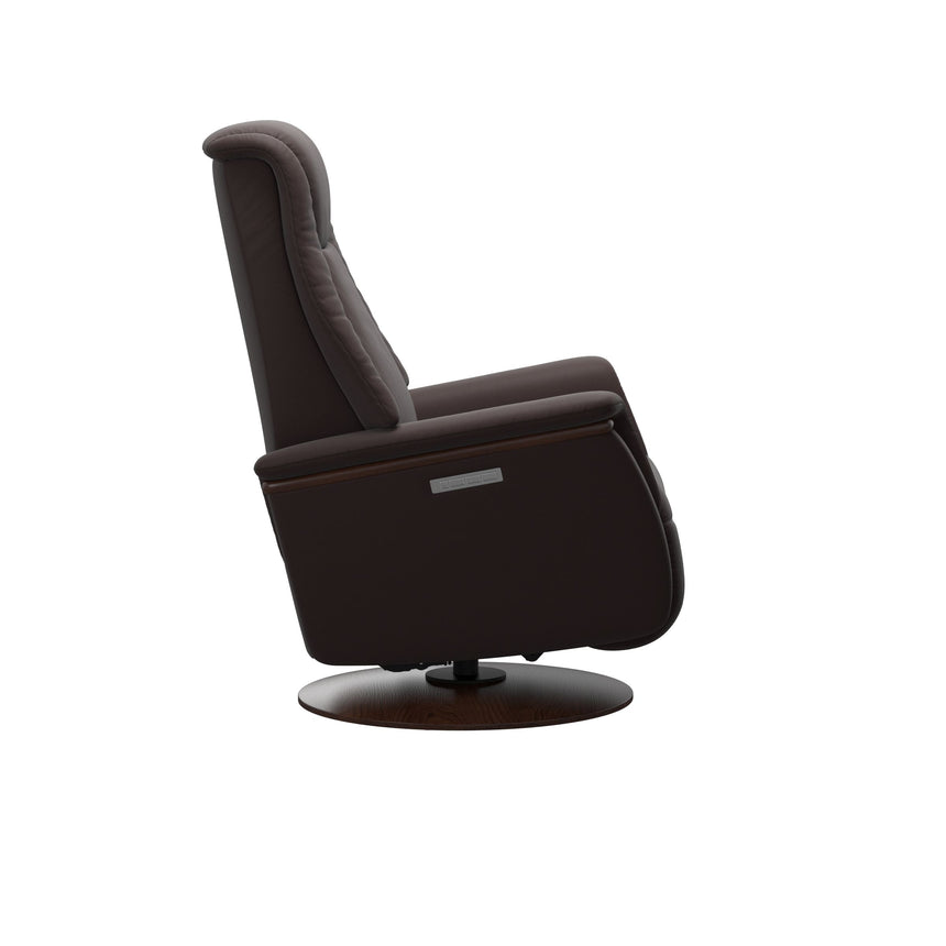 Max Recliner - Wood Base - Paloma Chocolate - Brown Wood