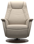 Paloma Leather Fog L & Walnut Base/Arm Trim | Stressless Max Recliner | Valley Ridge Furniture