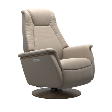 Max Recliner - Wood Base - Paloma Mushroom - Smoked Oak Wood