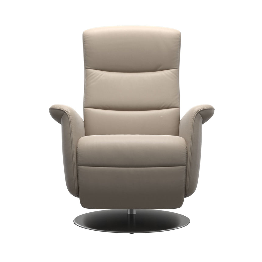 Mike Recliner - Steel Base - Paloma Mushroom -  Wood