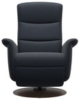 Paloma Leather Shadow Blue M/L & Walnut Base | Stressless Mike Recliner | Valley Ridge Furniture