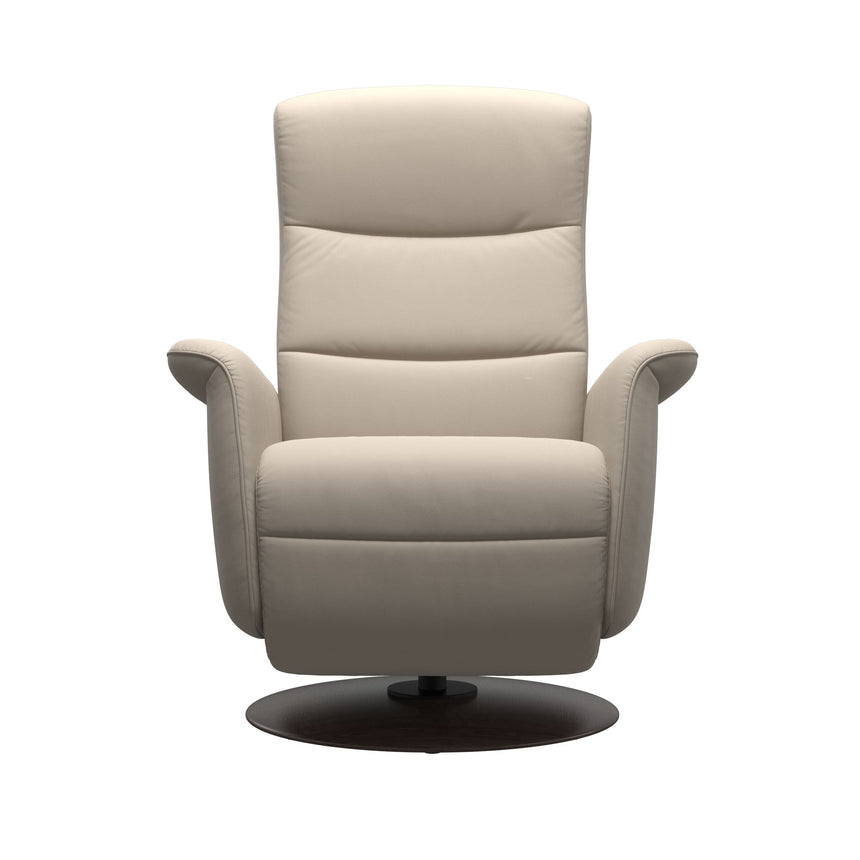 Mike Recliner - Wood Base - Paloma Fog - Wenge Wood