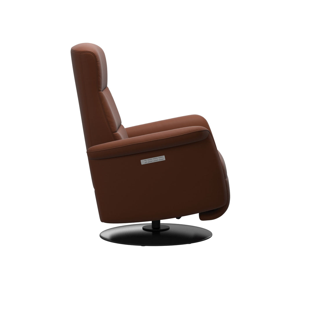 Stressless Mike Recliner Wood Base in Paloma Copper, Black, back view